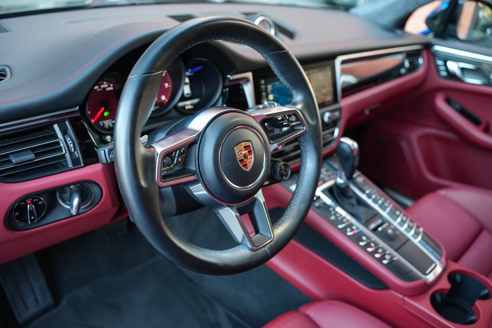 Centre console with gear selector and controls