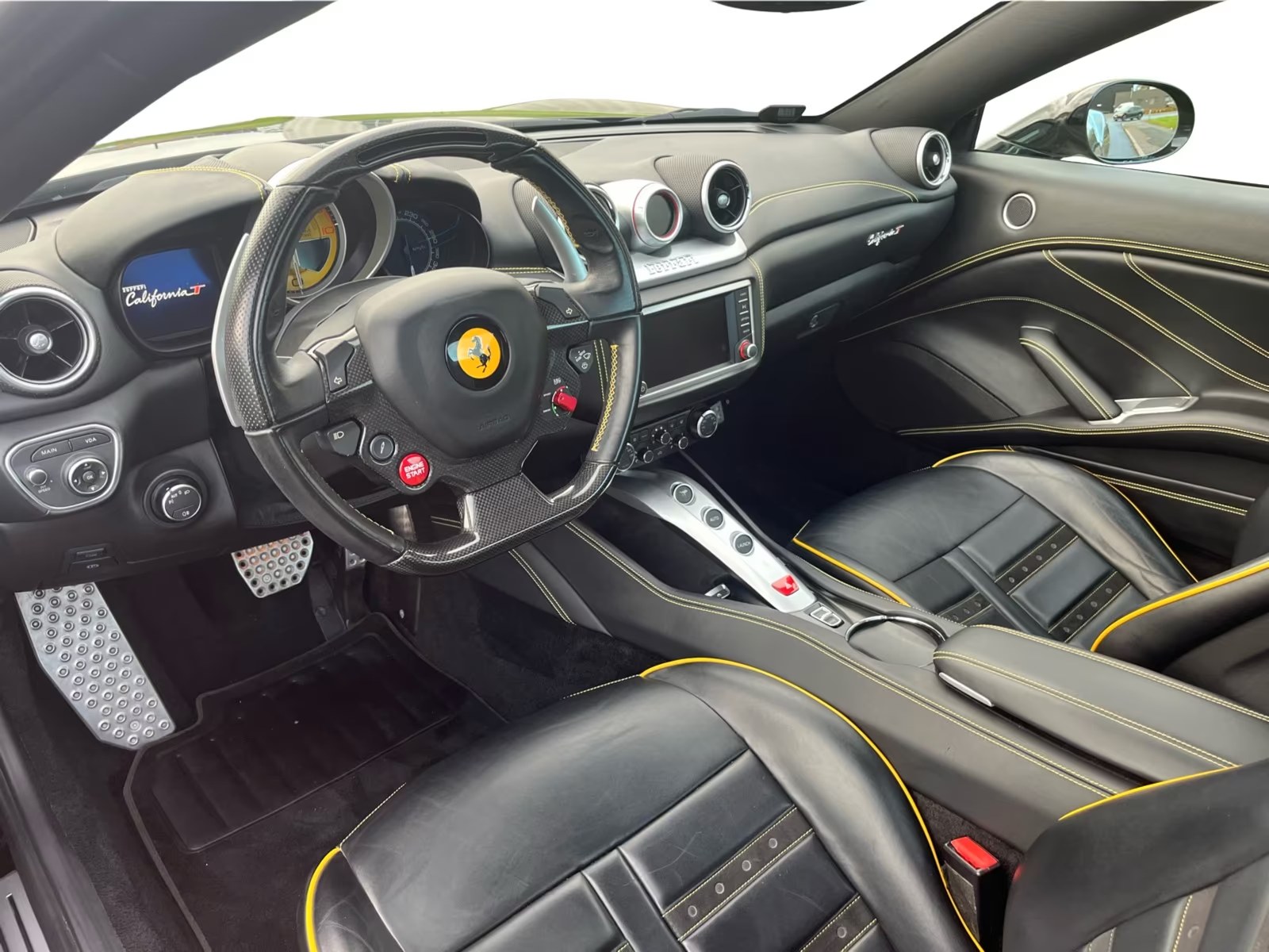 Ferrari California T steering wheel and instrument cluster