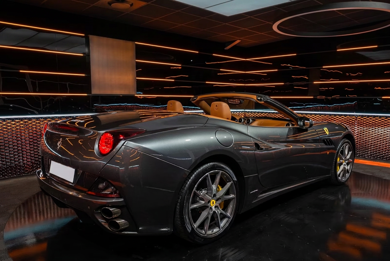 Ferrari California rear three-quarter view from the opposite side