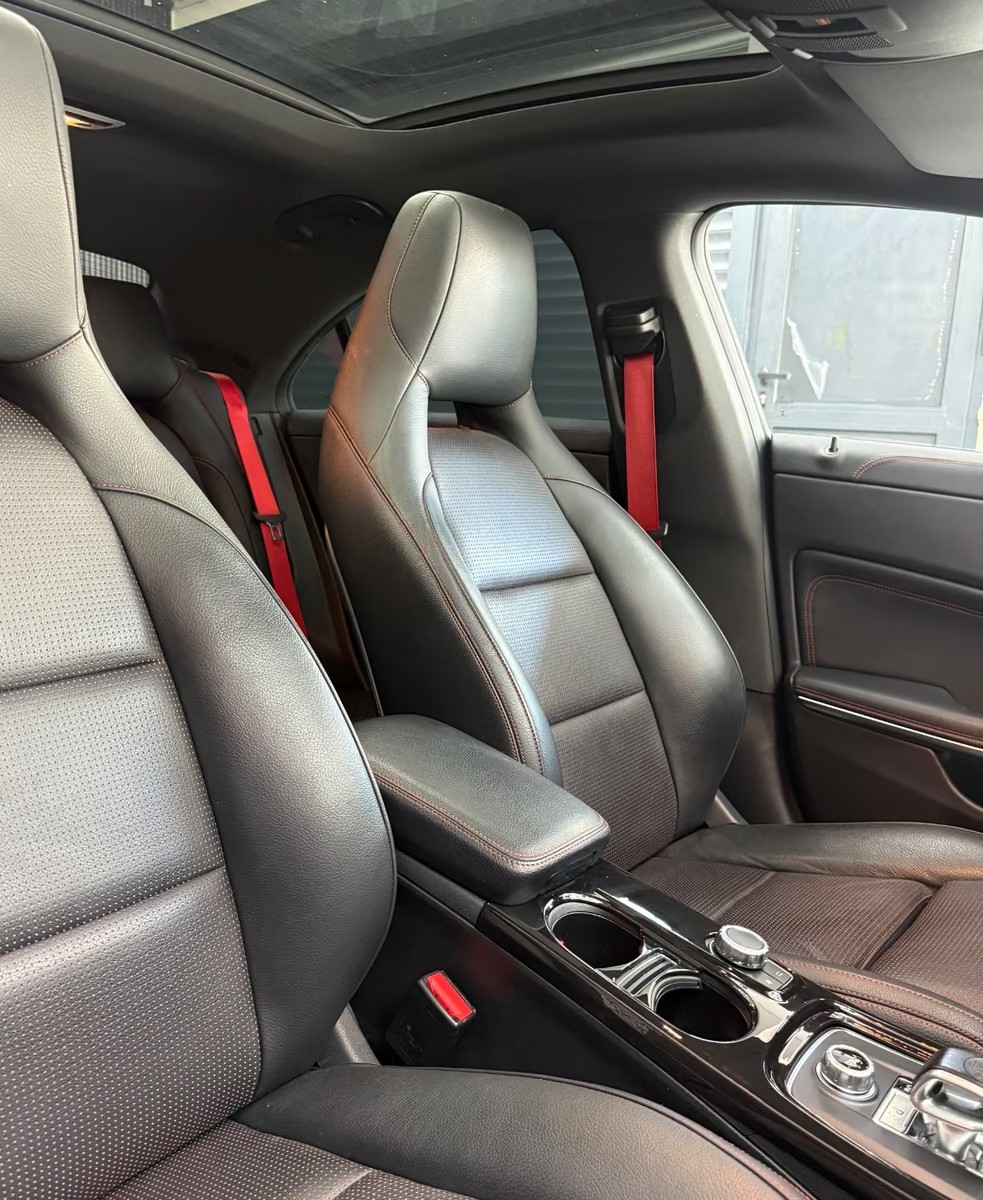 Mercedes-AMG CLA 45 4MATIC front sports seats in black leather