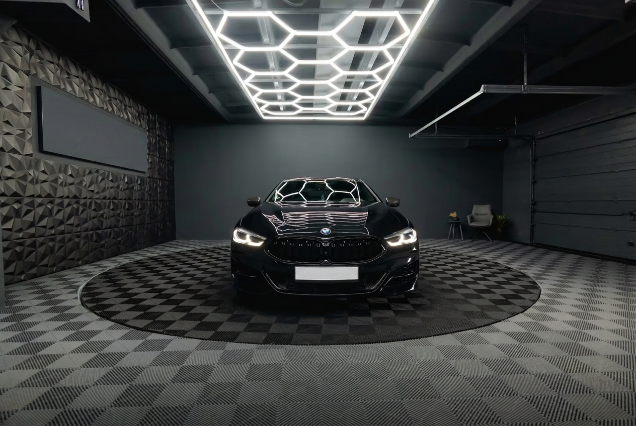 BMW M850i xDrive Gran Coupé — head-on studio view