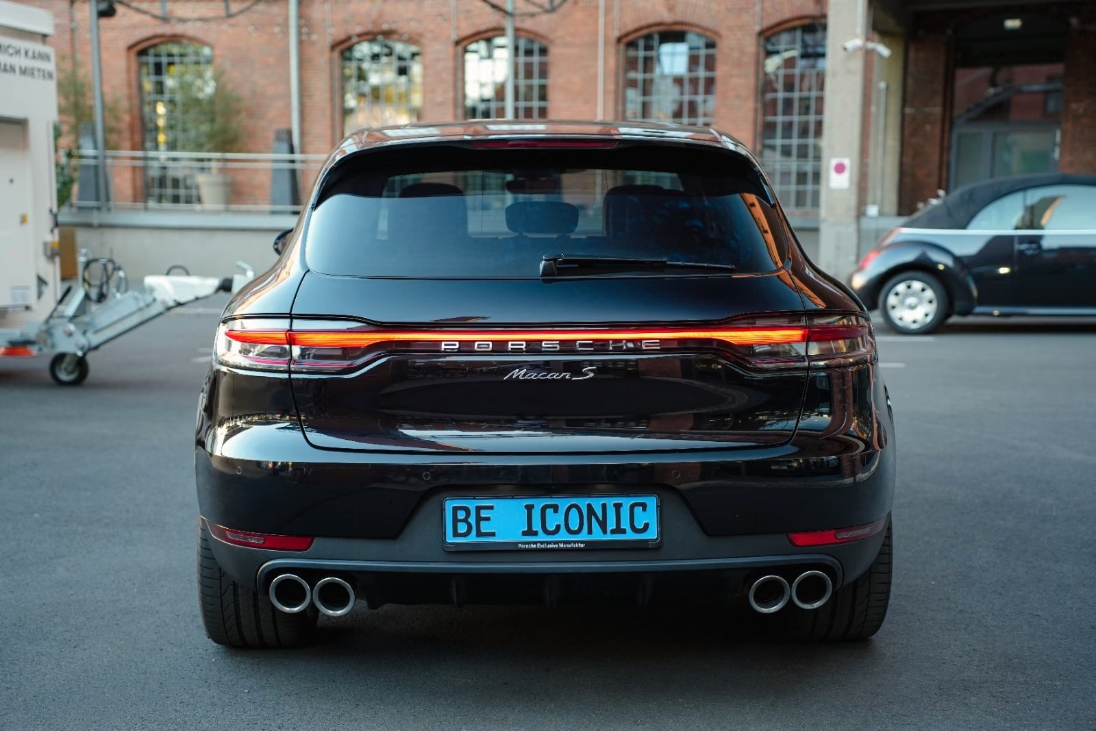 Porsche Macan S rear view with quad exhausts