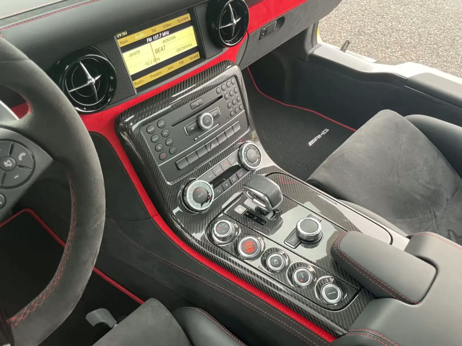 Mercedes-Benz SLS AMG Black Series centre console and gear selector