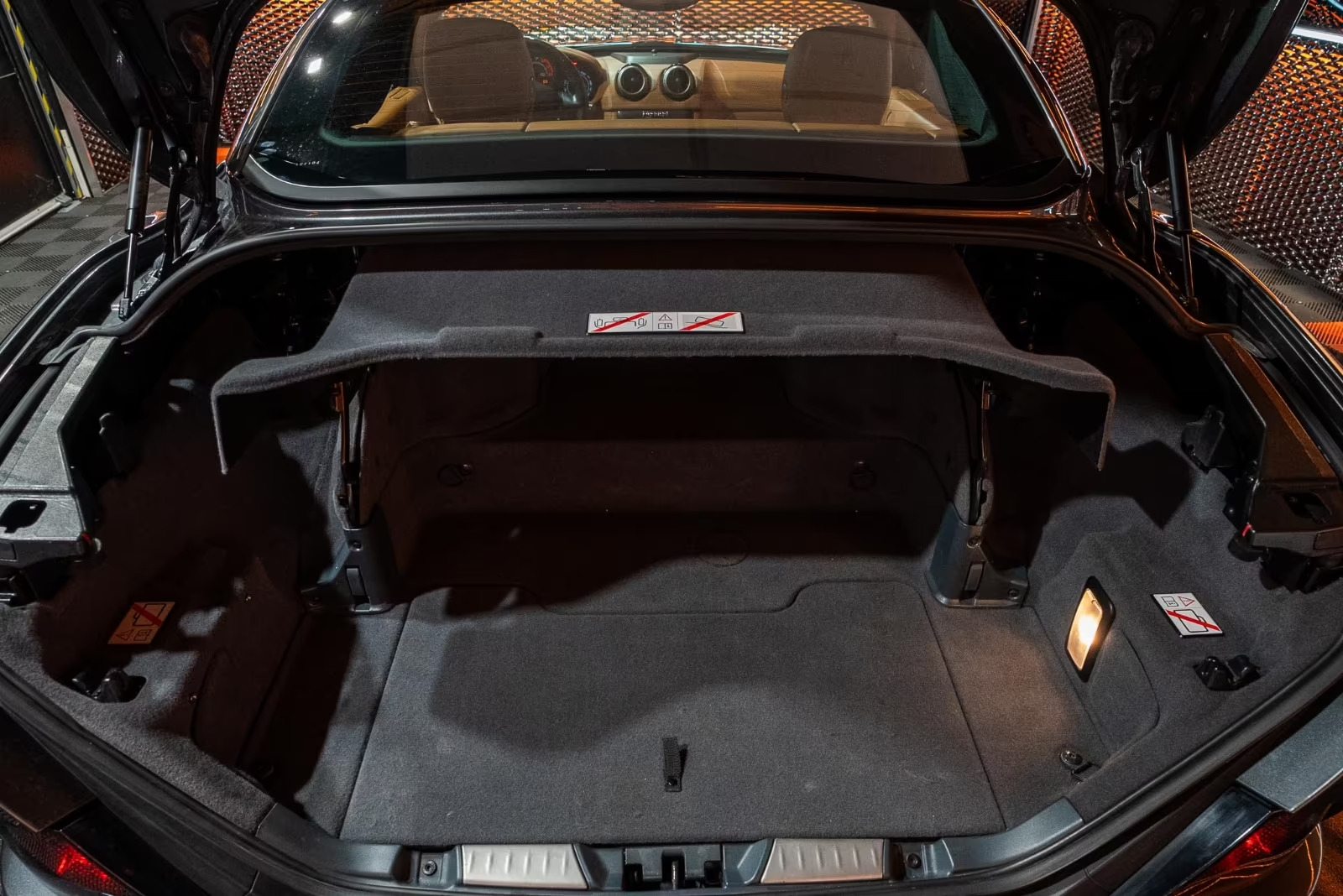 Ferrari California open luggage compartment