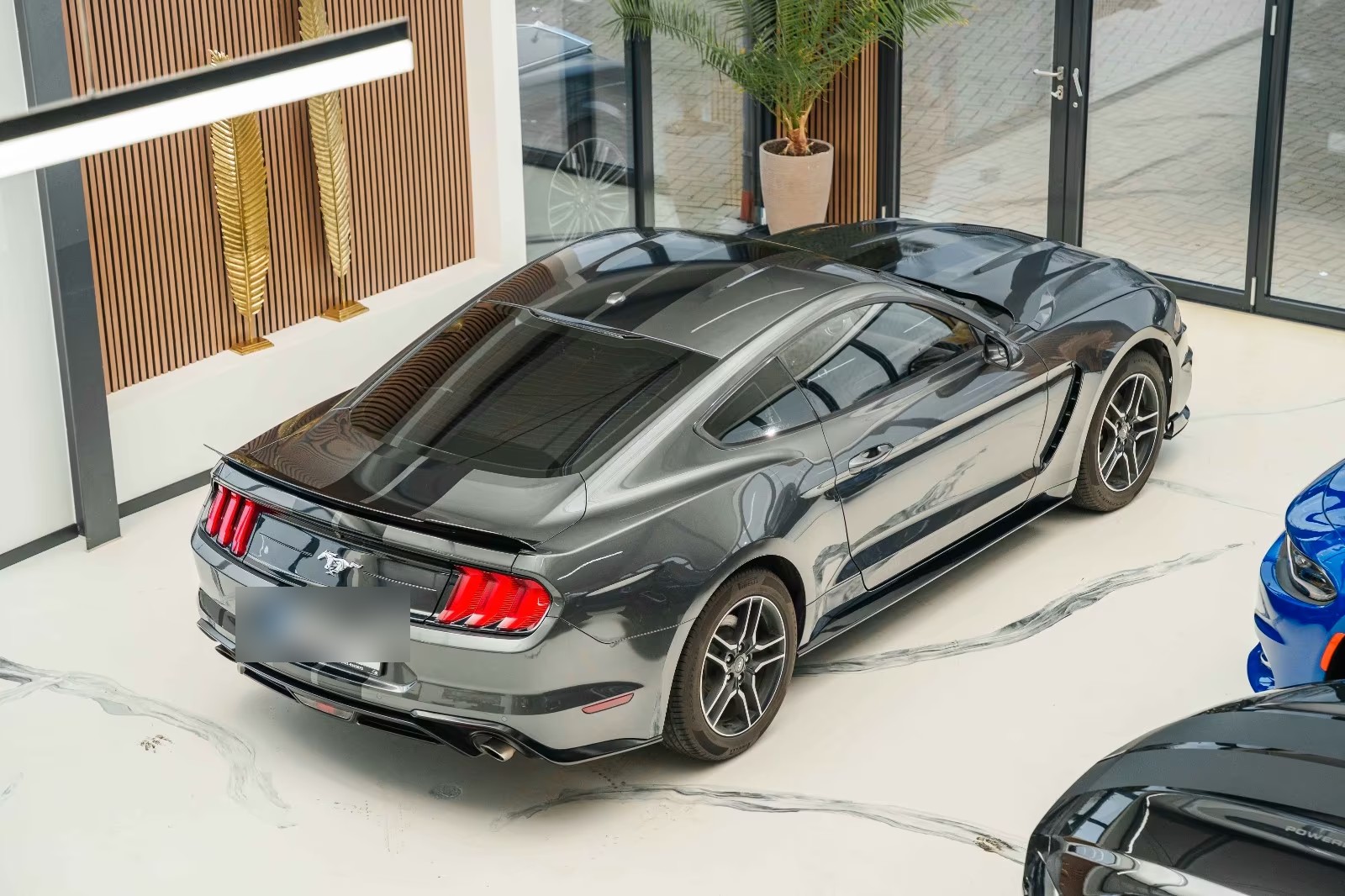 Ford Mustang Fastback rear view from above