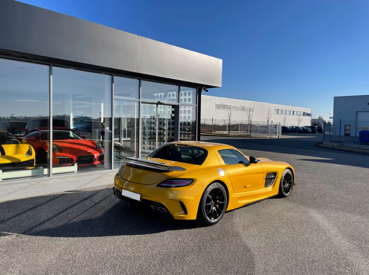 Mercedes-Benz SLS AMG Black Series rear three-quarter view