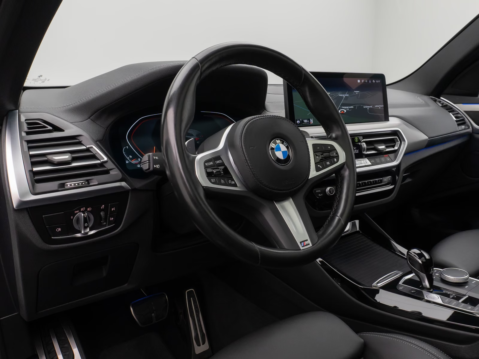 BMW X3 xDrive M Sport — cockpit with M leather steering wheel